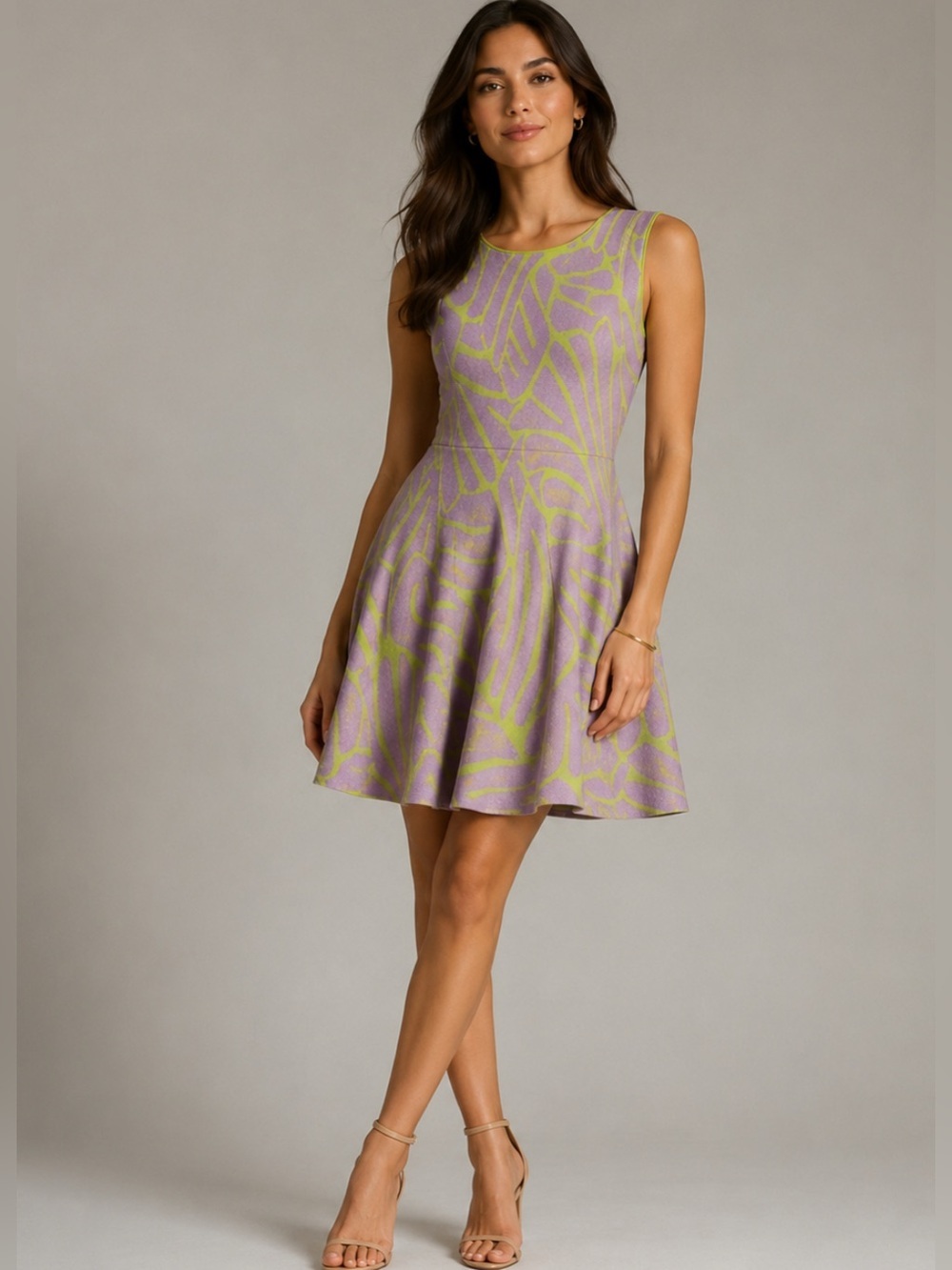 NEW ISSA London rayon jacquard printed dress
